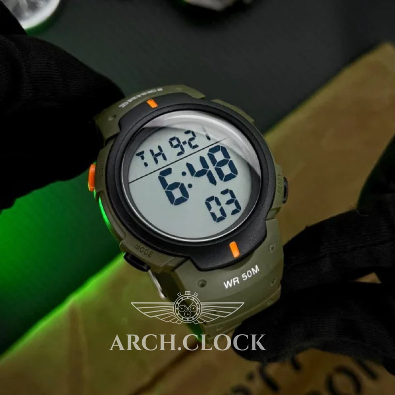 Часы Skmei 1068 Army-Green, фото 4