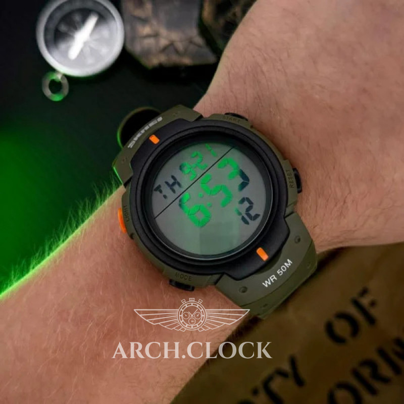Часы Skmei 1068 Army-Green, фото 7