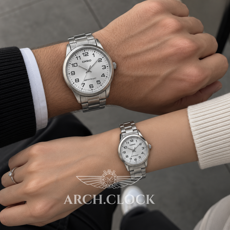 Парні годинники Casio MTP-V001D-7BUDF & LTP-V001D-7BUDF, фото 2