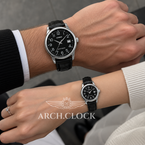 Парні годинники Casio MTP-V002L-1B & LTP-V002L-1B3