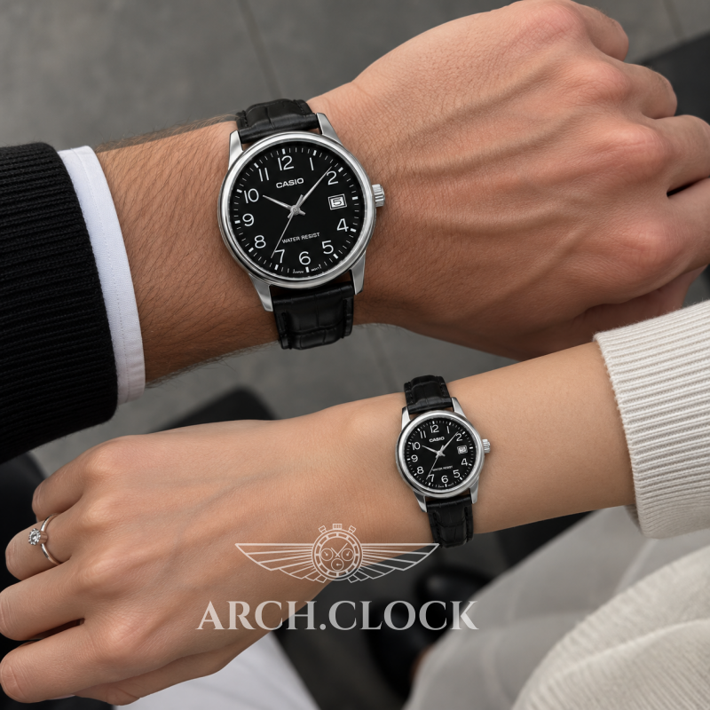 Парні годинники Casio MTP-V002L-1B & LTP-V002L-1B3, фото 2