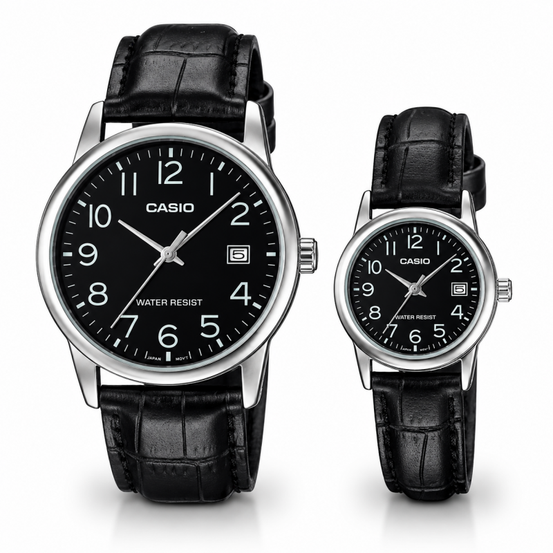 Парні годинники Casio MTP-V002L-1B & LTP-V002L-1B3, фото 1