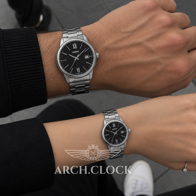 Парні годинники Casio MTP-V002D-1B3 & LTP-V002D-1B3, фото 2