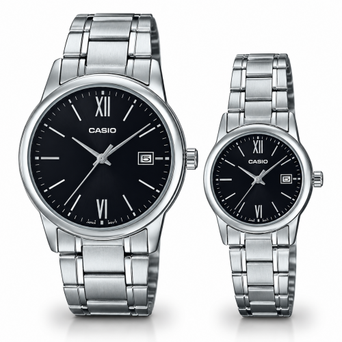 Парні годинники Casio MTP-V002D-1B3 & LTP-V002D-1B3