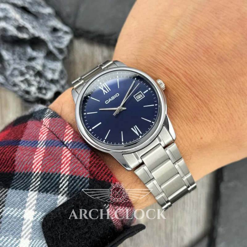 Парні годинники Casio MTP-V002D-2B3 & LTP-V002D-2B3, фото 4