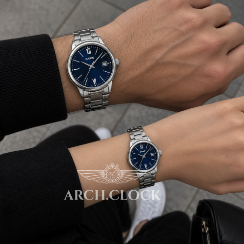 Парні годинники Casio MTP-V002D-2B3 & LTP-V002D-2B3