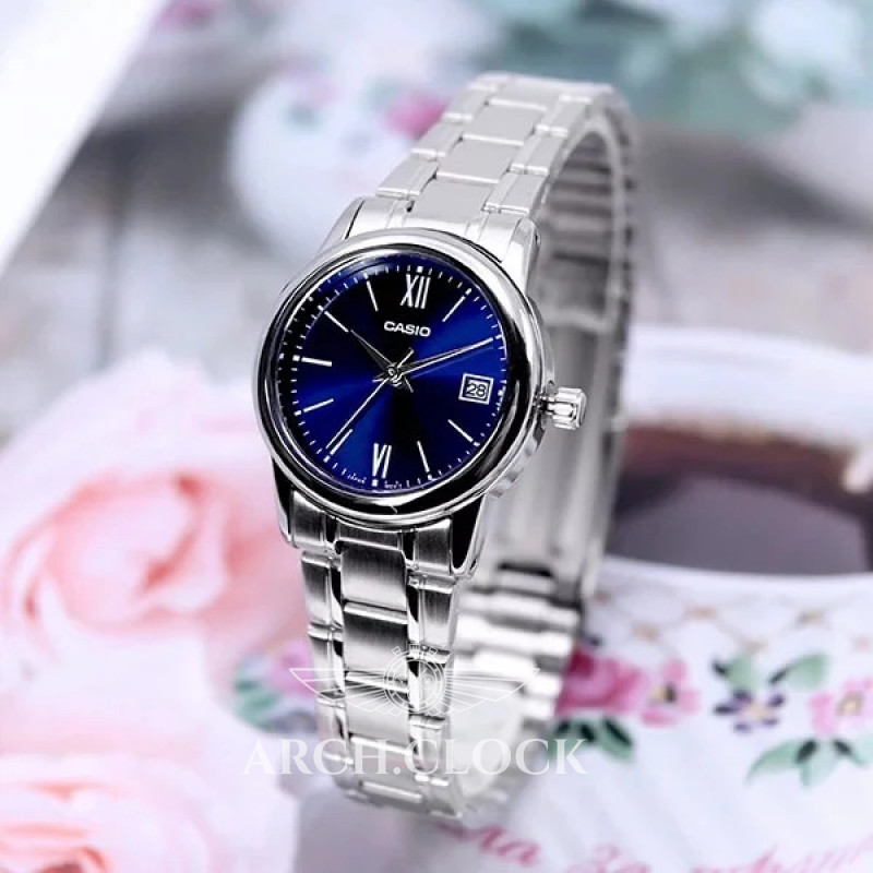 Парні годинники Casio MTP-V002D-2B3 & LTP-V002D-2B3, фото 6