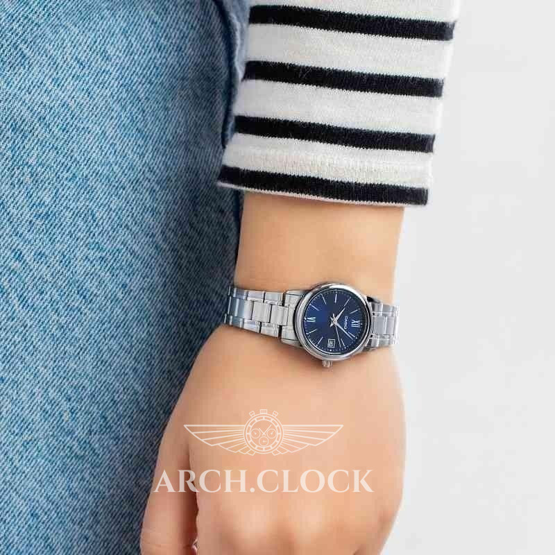 Парні годинники Casio MTP-V002D-2B3 & LTP-V002D-2B3, фото 8
