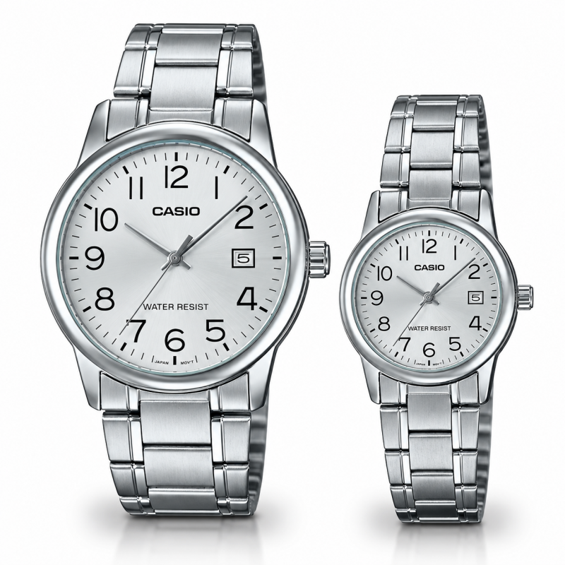 Парні годинники Casio MTP-V002D-7BUDF & LTP-V002D-7B, фото 1