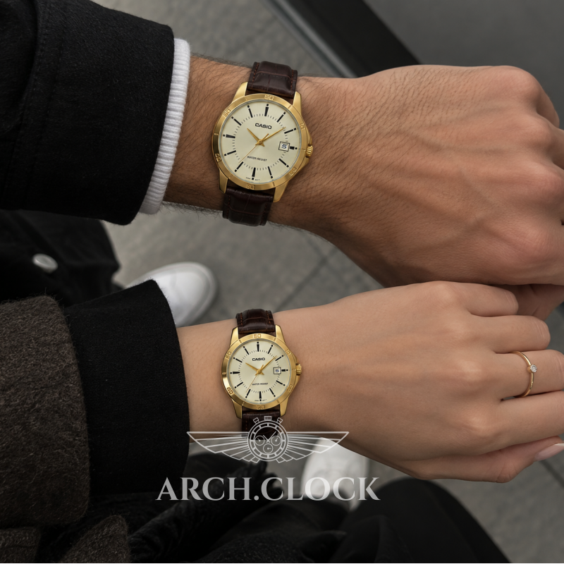Парні годинники Casio MTP-V004GL-9AUDF & LTP-V004GL-9AUDF, фото 2