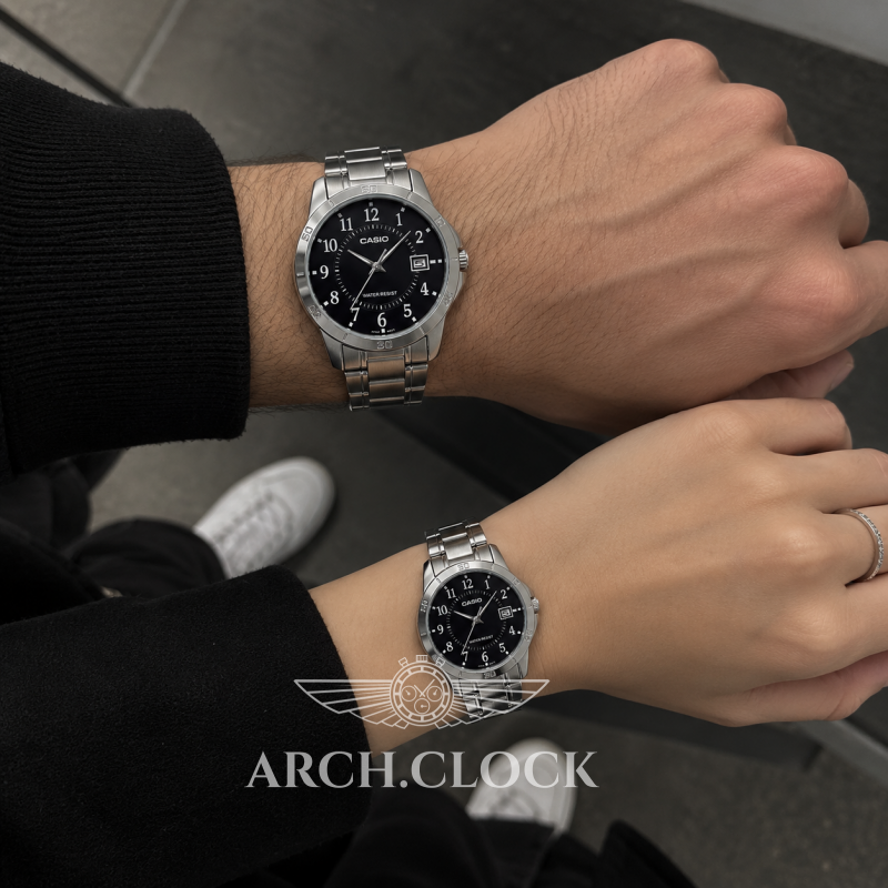 Парні годинники Casio MTP-V004D-1BUDF & LTP-V004D-1BUDF, фото 2