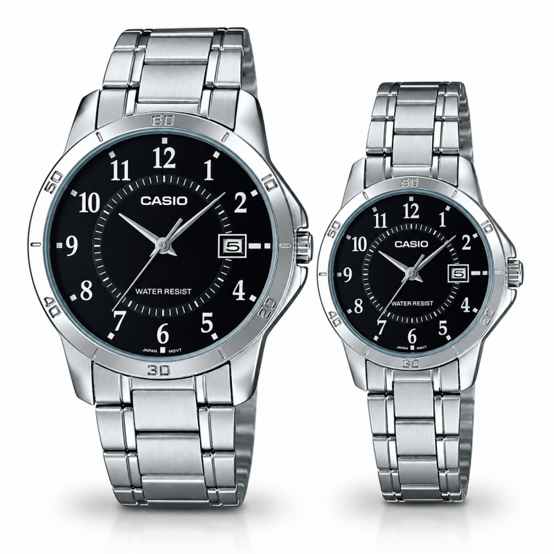 Парні годинники Casio MTP-V004D-1BUDF & LTP-V004D-1BUDF, фото 1