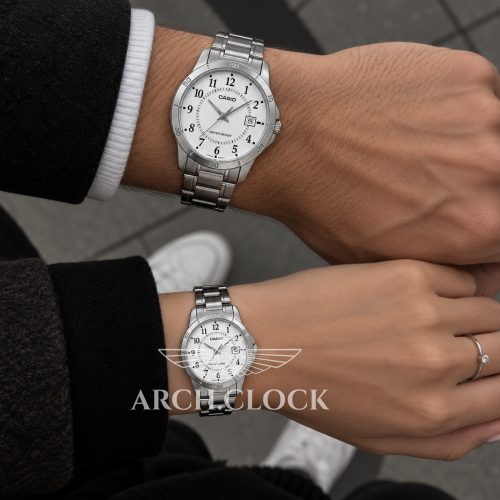 Парні годинники Casio MTP-V004D-7BUDF & LTP-V004D-7BUDF