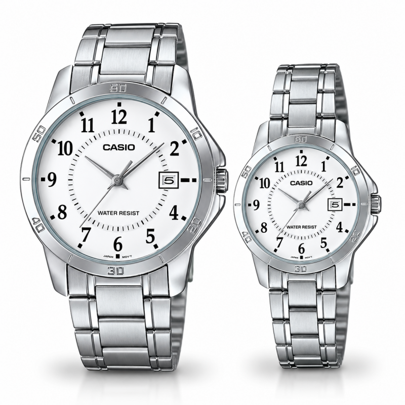 Парные часы Casio MTP-V004D-7BUDF & LTP-V004D-7BUDF, фото 1