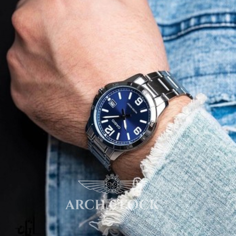 Парні годинники Casio MTP-V004D-2B & LTP-V004D-2B, фото 4
