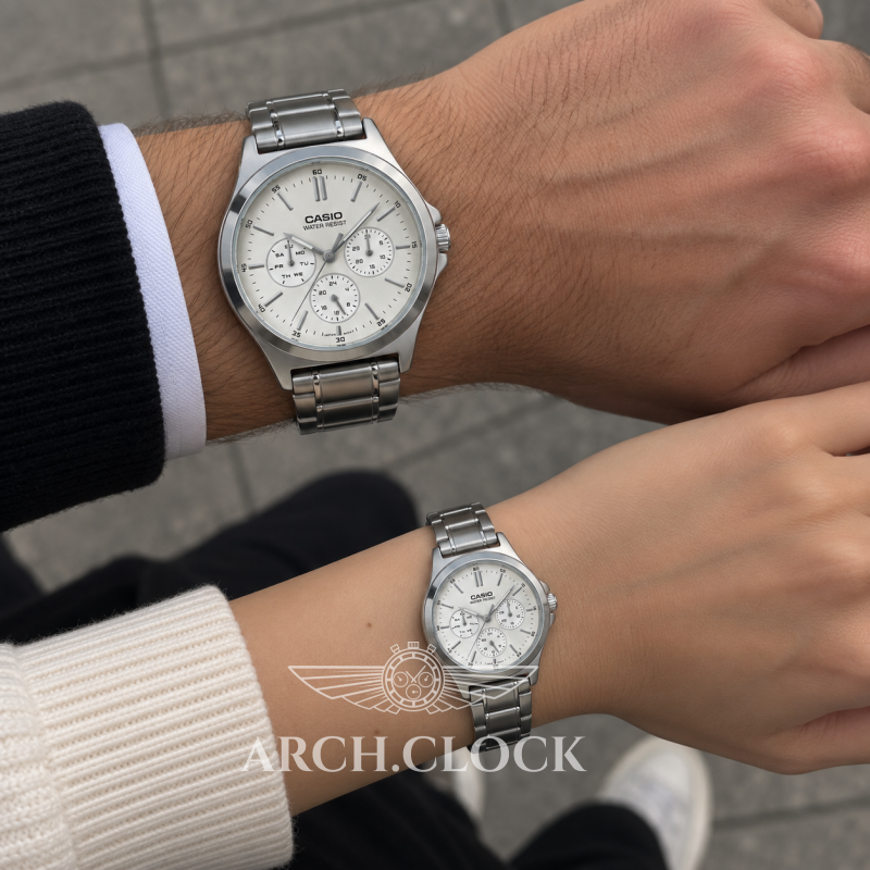 Парні годинники Casio MTP-V300D-7AUDF & LTP-V300D-7AUDF, фото 2