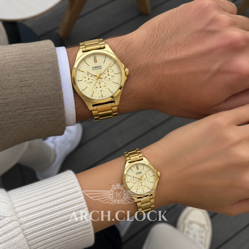 Парні годинники Casio MTP-V300G-9A & LTP-V300G-9AUDF, фото 2