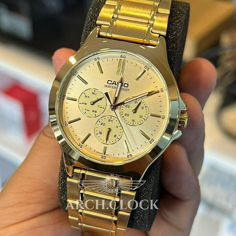 Парні годинники Casio MTP-V300G-9A & LTP-V300G-9AUDF, фото 5