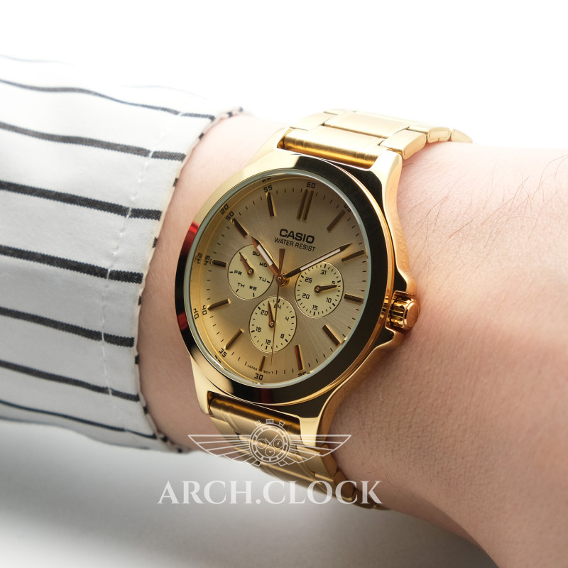 Парні годинники Casio MTP-V300G-9A & LTP-V300G-9AUDF, фото 4