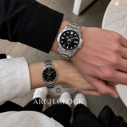 Парні годинники Casio MTP-VD01D-1E & LTP-VT01D-1BUDF