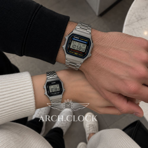 Парні годинники Casio A168WA-1YES & LA680WA-1EF