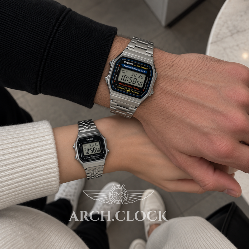 Парные часы Casio A168WA-1YES & LA680WA-1EF, фото 2