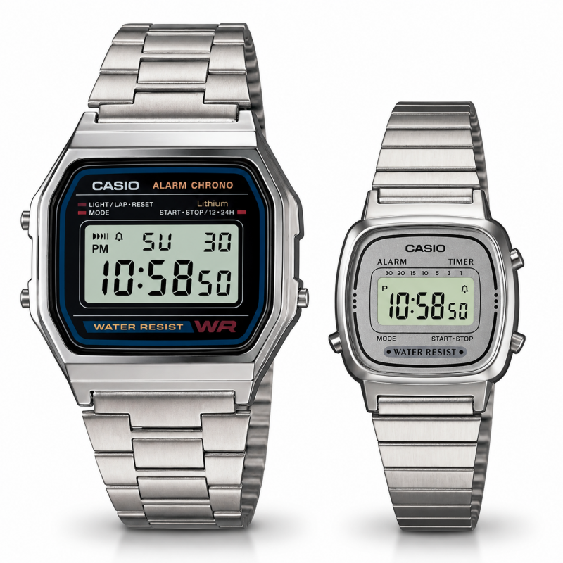 Парні годинники Casio A-158WA-1U & LA670WEA-7EF, фото 1