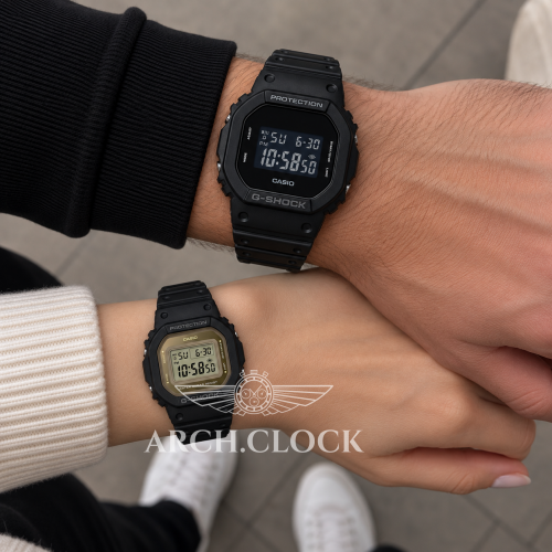 Парні годинники Casio DW-5600UBB-1ER & GMD-S5600-1ER