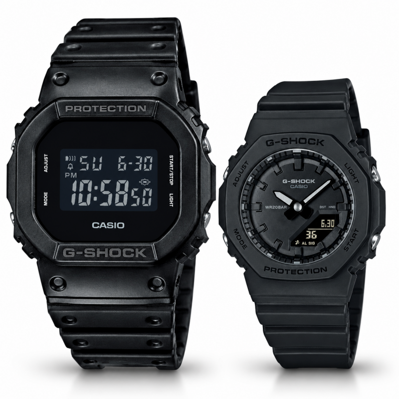 Парні годинники Casio DW-5600UBB-1ER & GMA-P2100BB-1AER, фото 1