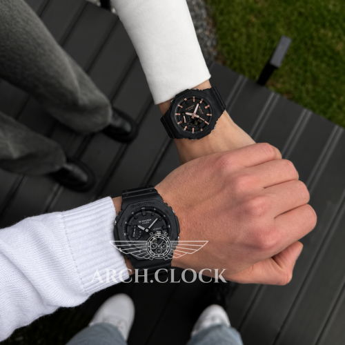 Парні годинники Casio GA-2100-1A1ER & GMA-S2100-1AER