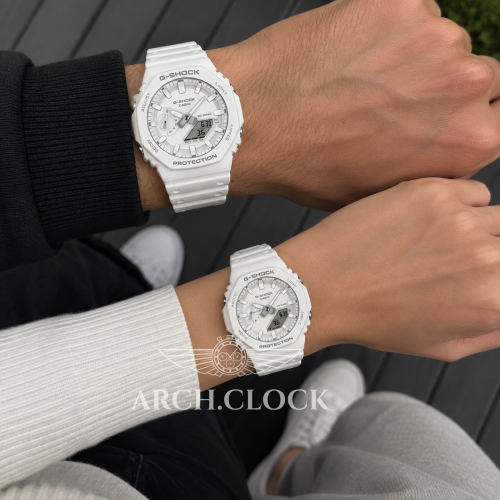 Парні годинники Casio GA-2100-7A7ER & GMA-P2100-7AER