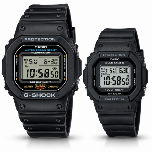 Парні годинники Casio DW-5600UE-1ER & BGD-5650-1ER