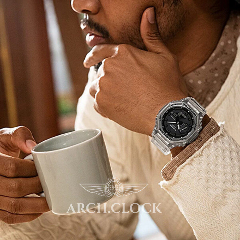 Парні годинники Casio GA-2100SKE-7AER & GMA-P2100-7AER, фото 3