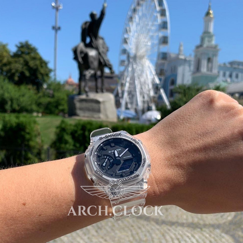 Парні годинники Casio GA-2100SKE-7AER & GMA-P2100-7AER, фото 4