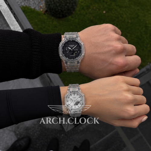 Парні годинники Casio GA-2100SKE-7AER & GMA-S2100SK-7AER