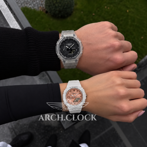 Парні годинники Casio GA-2100SKE-7AER & GMA-S2100MD-7AER