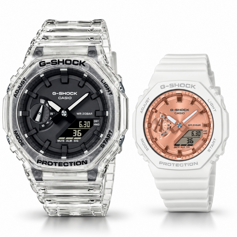 Парні годинники Casio GA-2100SKE-7AER & GMA-S2100MD-7AER, фото 1