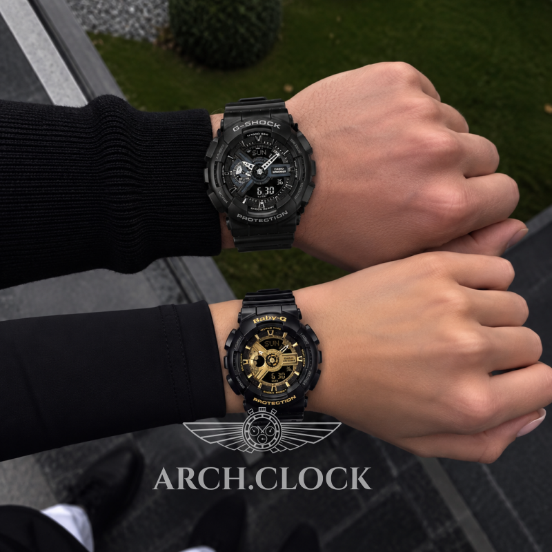 Парні годинники Casio GA-110-1BER & BA-110-1AER, фото 2