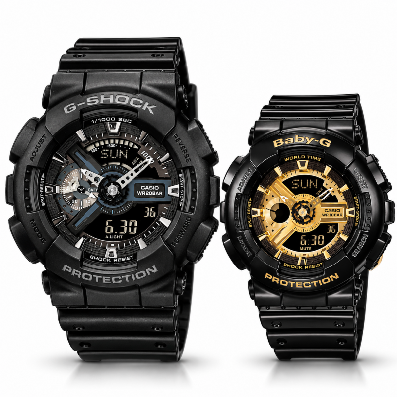 Парні годинники Casio GA-110-1BER & BA-110-1AER, фото 1