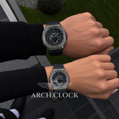 Парні годинники Casio GM-2100BB-1AER & GM-S2100B-8AER