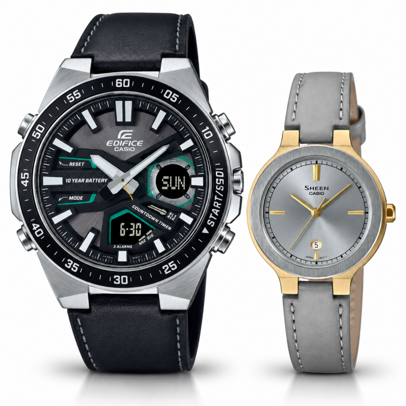 Парные часы Casio EFV-C110L-1AVEF & SHE-4559GL-8AUDF, фото 1