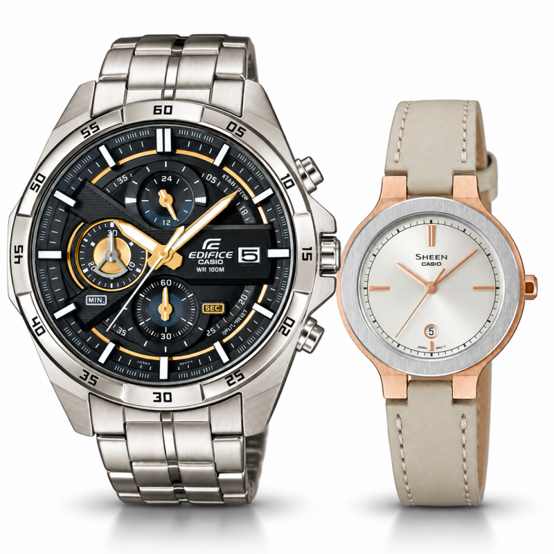 Парные часы Casio EFR-556D-1AVUEF & SHE-4559GBL-7AUDF, фото 1