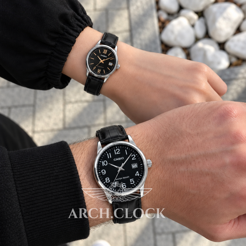 Парні годинники Casio MTP-V002L-1B & LTP-V002L-1B3, фото 2
