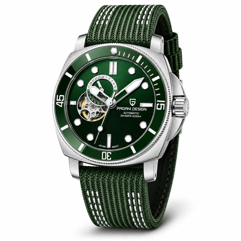 Часы Pagani Design PD-1736 Silver-Green, фото 1