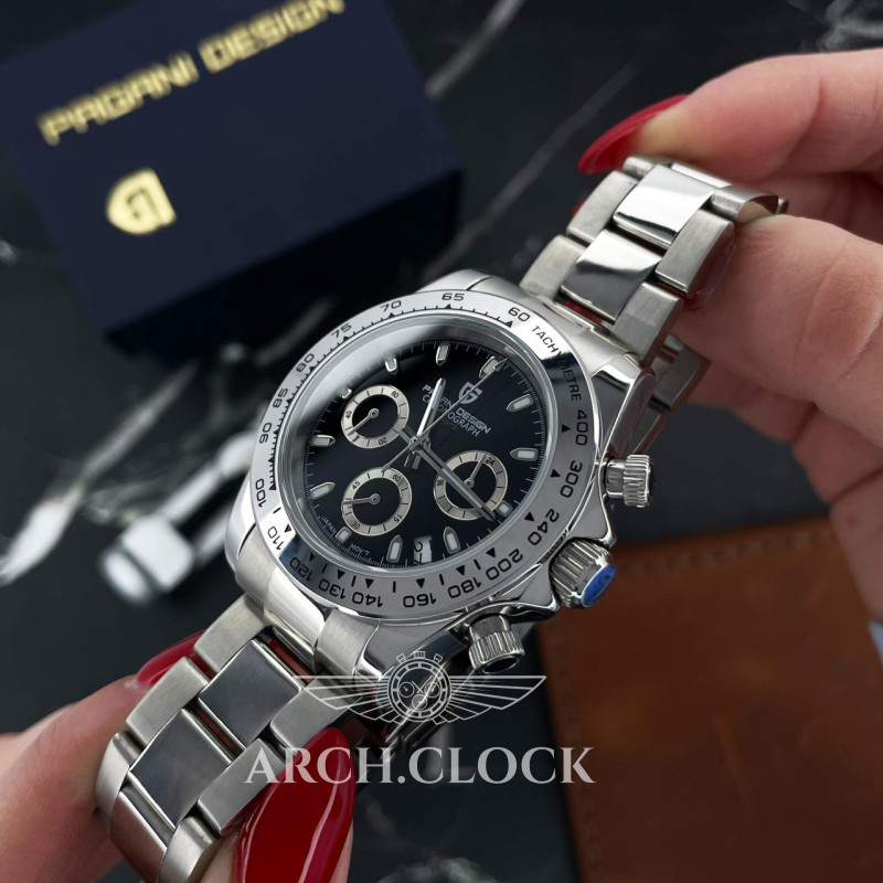 Годинник Pagani Design PD-1727 Silver-Black, фото 9