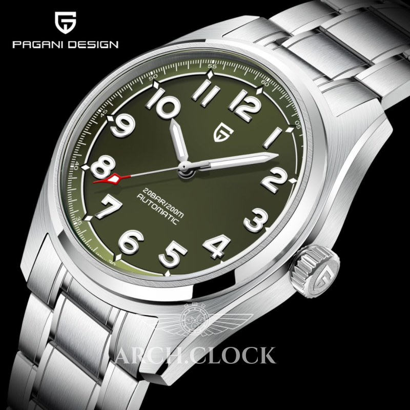 Годинник Pagani Design PD-1717 Silver-Green, фото 3