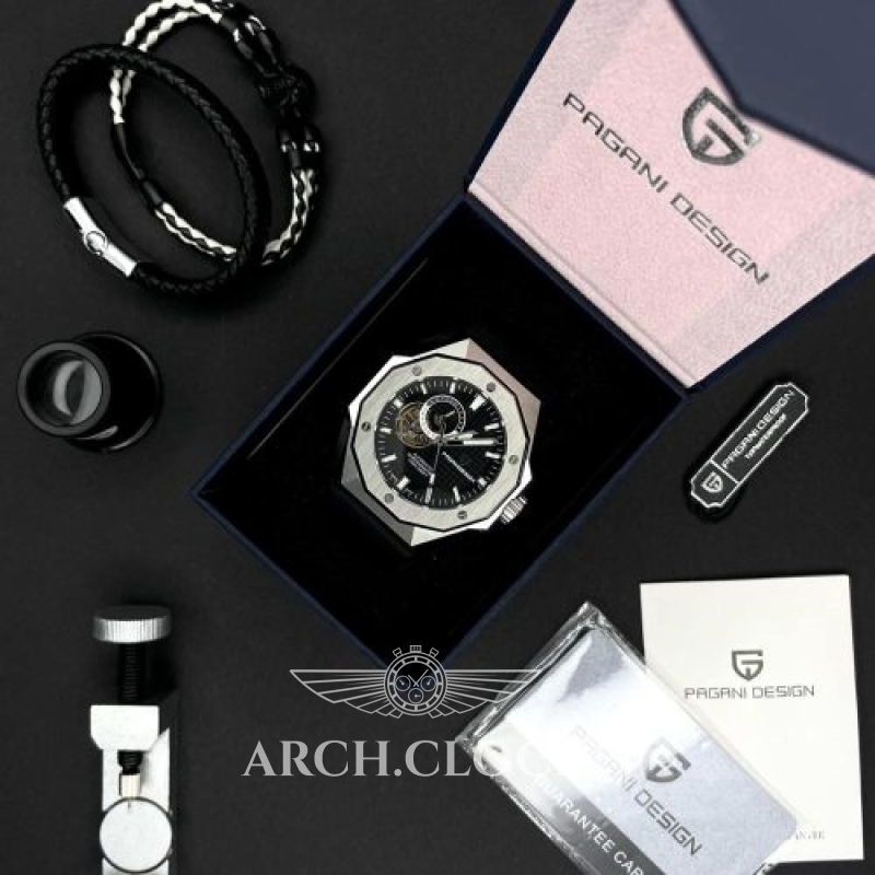 Годинник Pagani Design PD-YS010 Silver-Black-Black, фото 10
