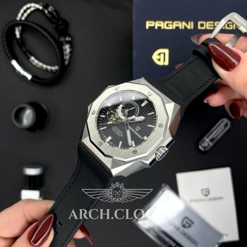 Годинник Pagani Design PD-YS010 Silver-Black-Black, фото 11