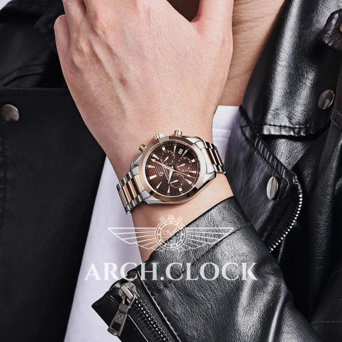 Pagani Design PD-1712 Silver-Rose Gold-Brown