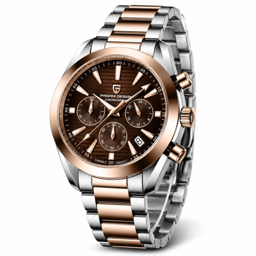 Pagani Design PD-1712 Silver-Rose Gold-Brown